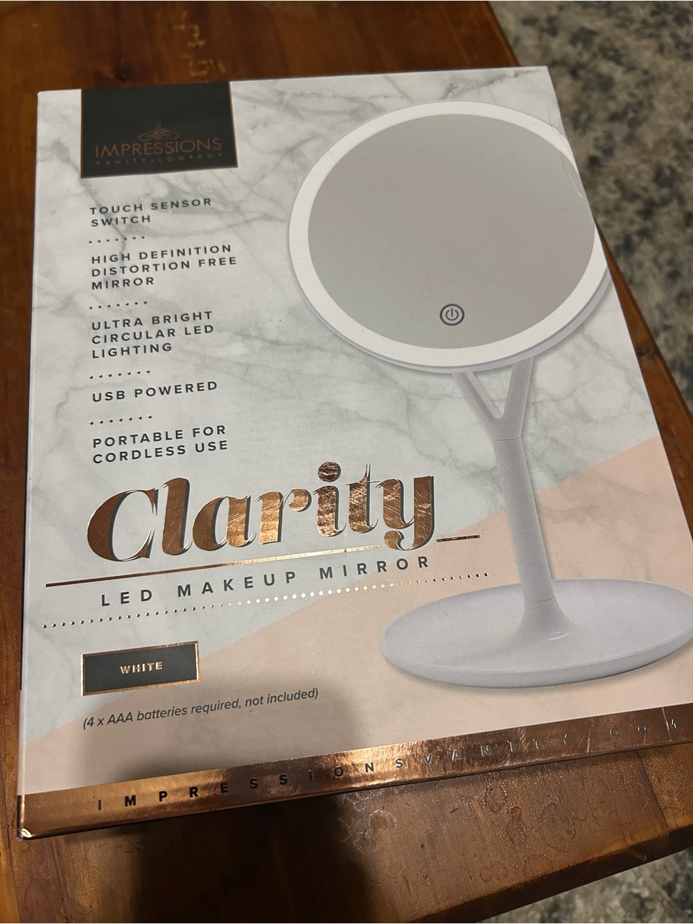 Impressions Clarity LED Makeup Mirror - White